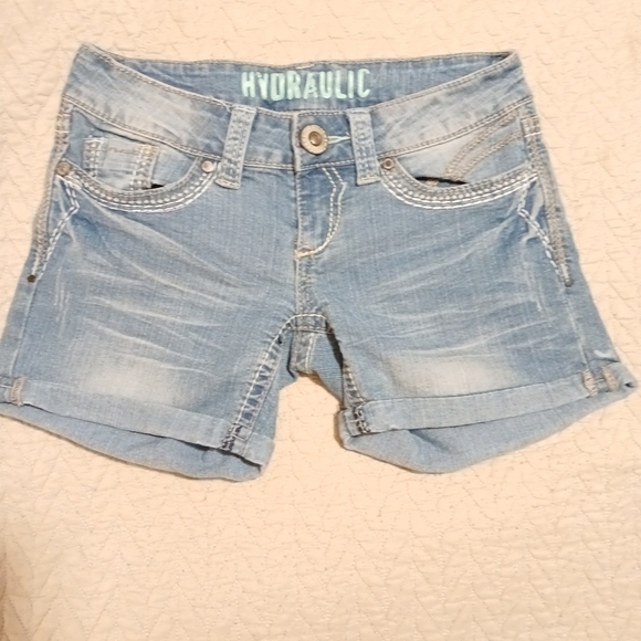 Hydraulic Size 0 Stretchy Low Rise Jean Shorts - Picture 1 of 14